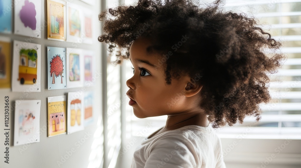 Child gazing intently at vibrant pictures, capturing the imagination and sparking curiosity in the young mind. The essence of childhood wonder and exploration. Child gazing intently at vibrant pictures, capturing the imagination and sparking curiosity in the young mind. The essence of childhood wonder and exploration.