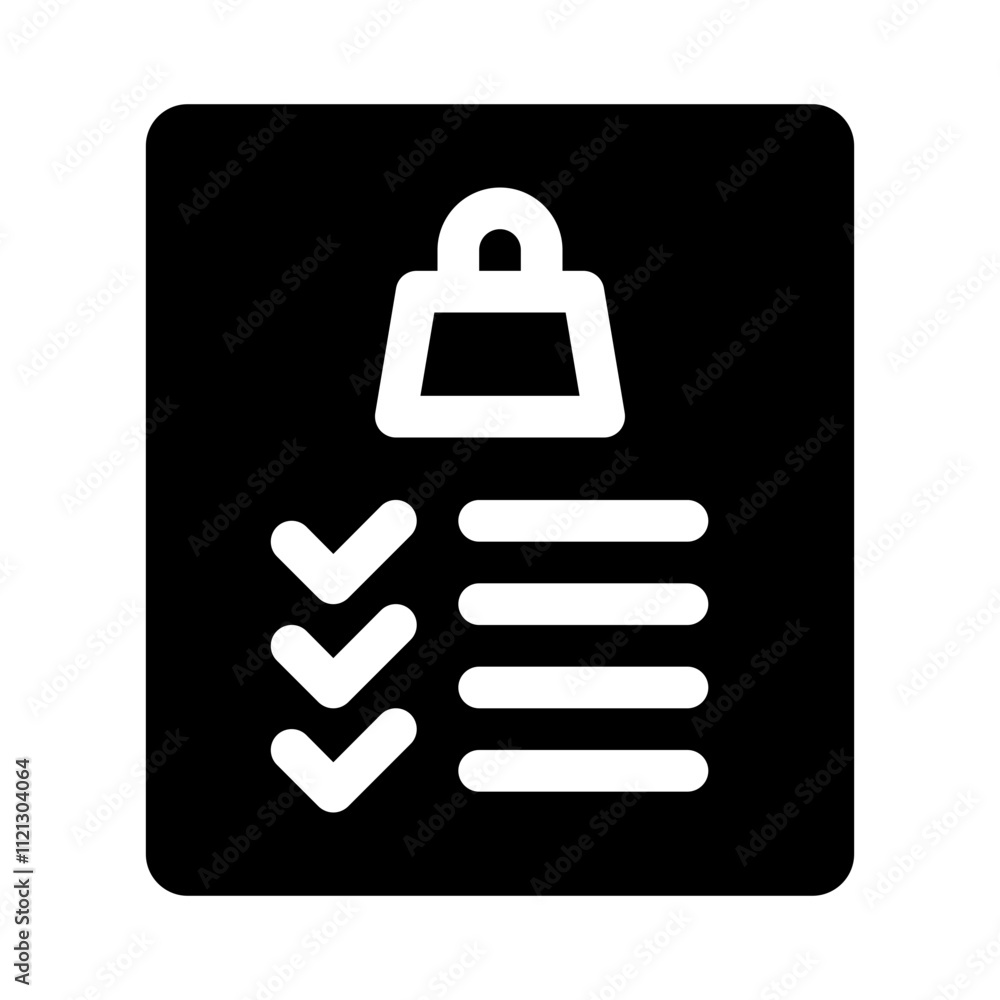 Shopping List glyph icon Shopping List glyph icon