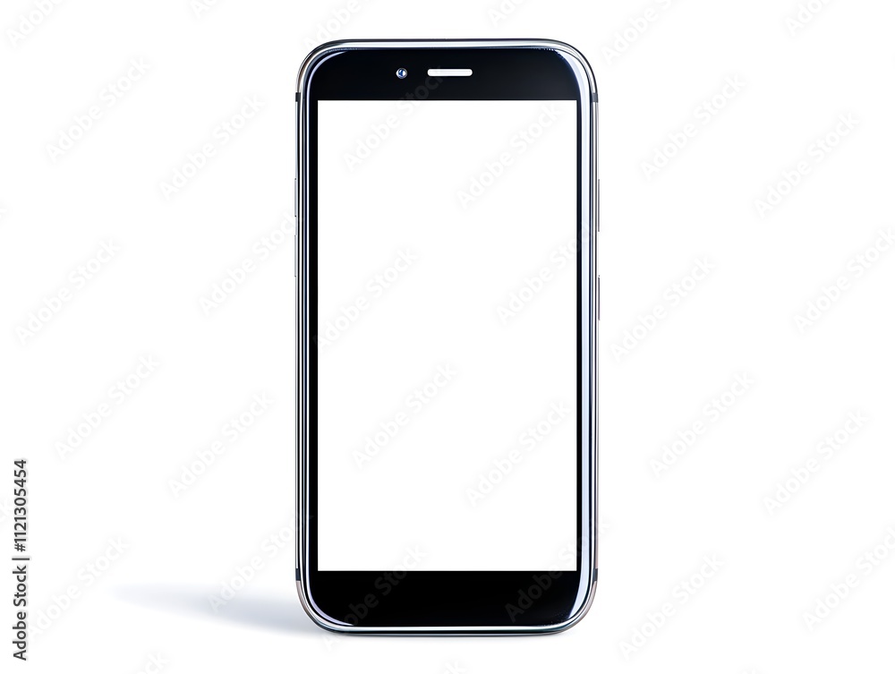 Modern Smartphone with Blank Screen for Mockups and Digital Presentations, Ideal for Business, Social Media, and App Development Projects Modern Smartphone with Blank Screen for Mockups and Digital Presentations, Ideal for Business, Social Media, and App Development Projects