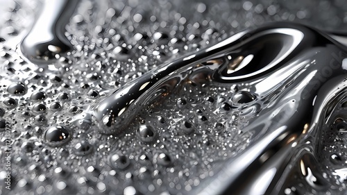 Fototapeta Naklejka Na Ścianę i Meble -  light liquid silver closeup as a background