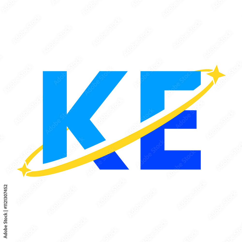 KE Combination letter logo orbit style KE Combination letter logo orbit style