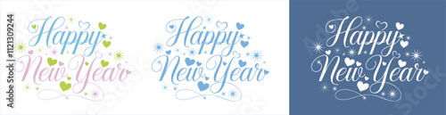 New Year Logo Design Vector Illustration