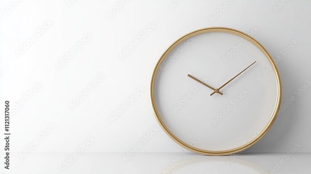 Elegant Circular Clock Face with Minimalist Design on a Simple Background Elegant Circular Clock Face with Minimalist Design on a Simple Background