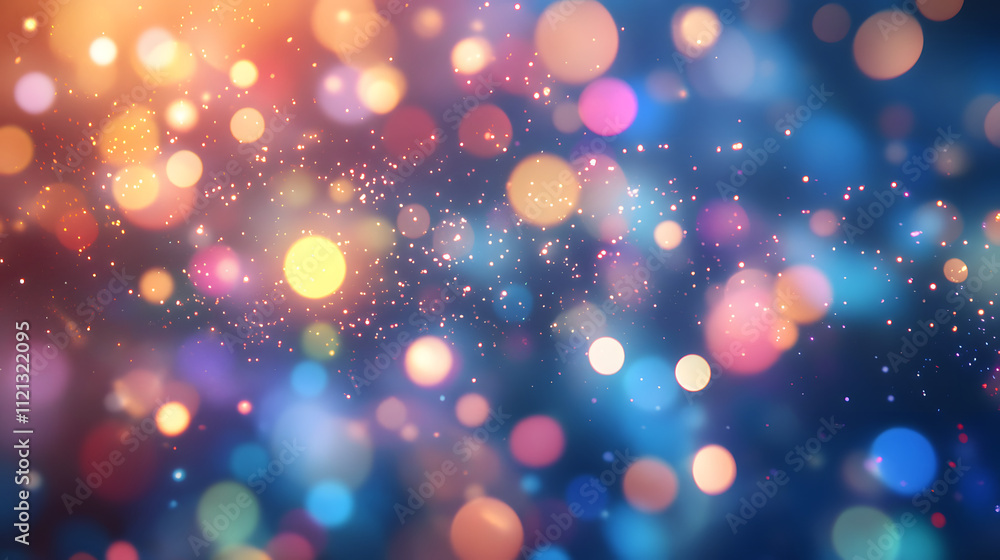 A background with fireworks and lights, creating an atmosphere of celebration for the New Year. Happy New Year banner background. A background with fireworks and lights, creating an atmosphere of celebration for the New Year. Happy New Year banner background.