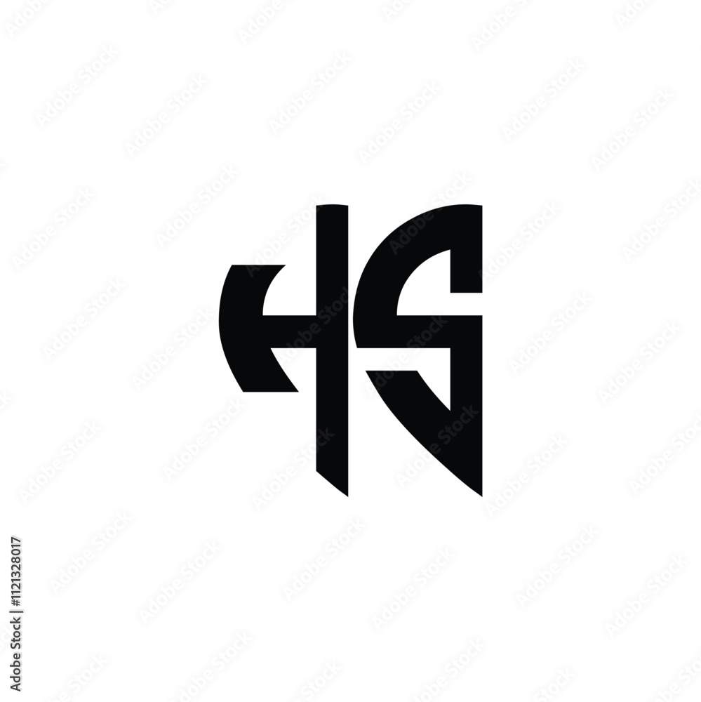 HS monogram logo design letter text name symbol monochrome logotype alphabet character simple logo HS monogram logo design letter text name symbol monochrome logotype alphabet character simple logo