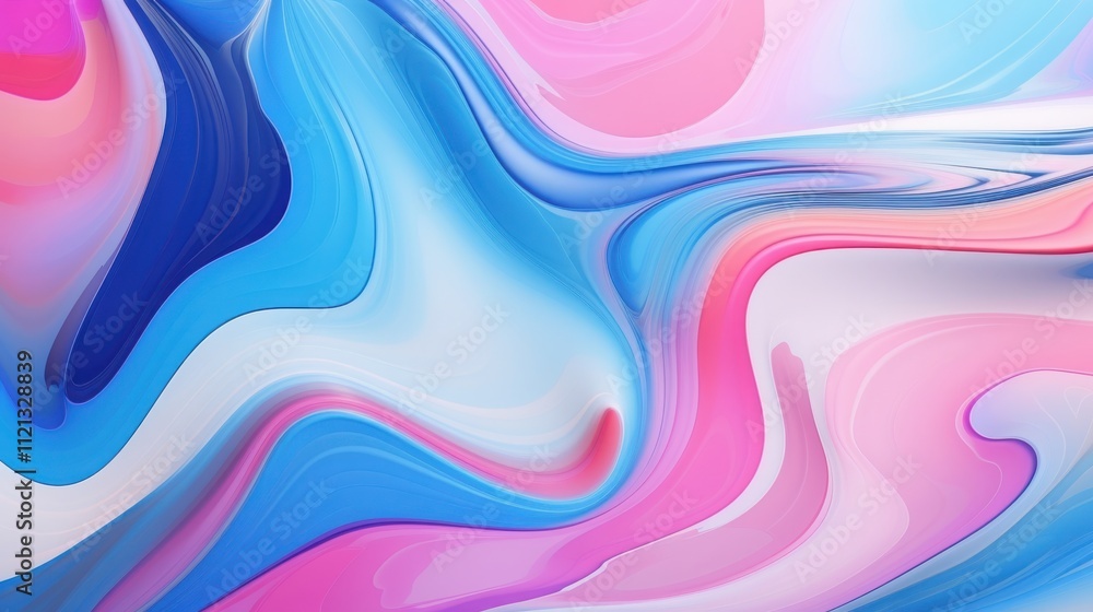 Abstract Swirling Pastel Blue Pink Color Waves Abstract Swirling Pastel Blue Pink Color Waves