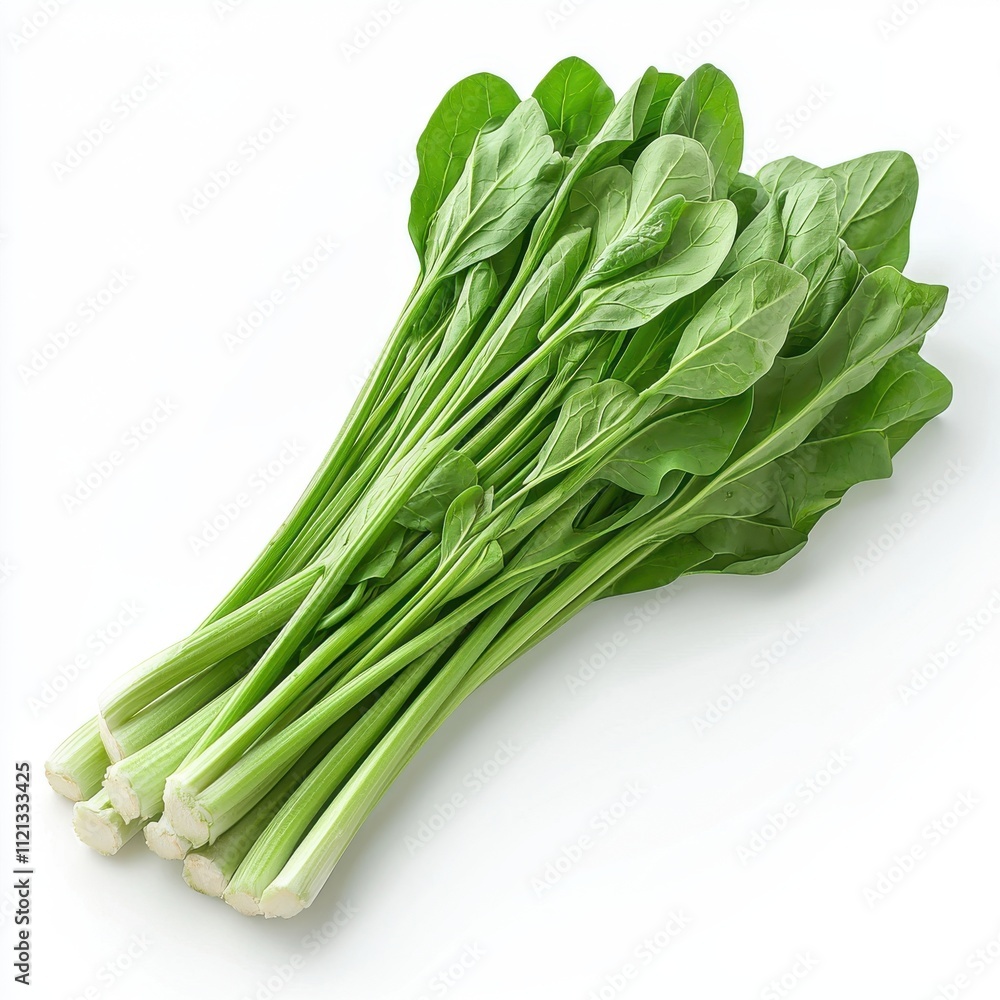 Water Spinach isolated on white background Water Spinach isolated on white background