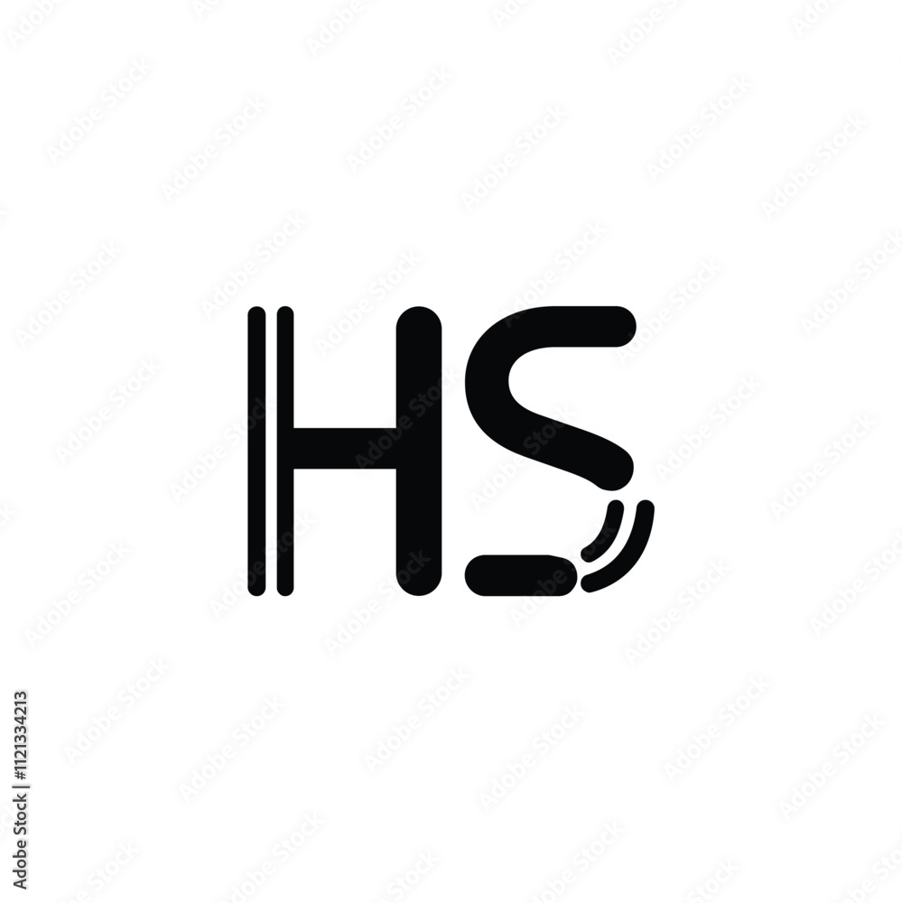 HS monogram logo design letter text name symbol monochrome logotype alphabet character simple logo HS monogram logo design letter text name symbol monochrome logotype alphabet character simple logo