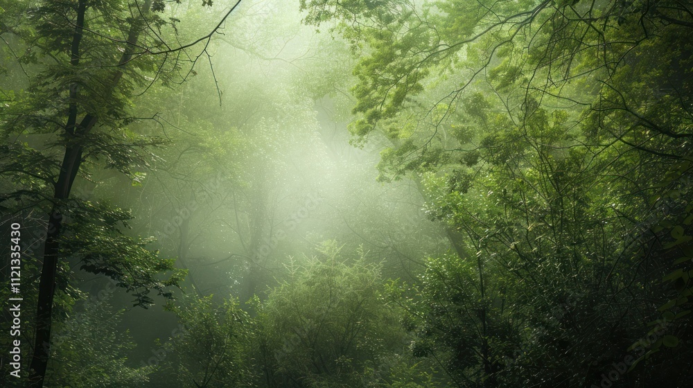 Fototapeta premium Misty Forest Path