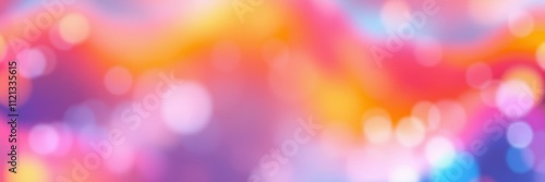 Colorful abstract background with bright bokeh lights and a soft gradient effect creating an energetic atmosphere