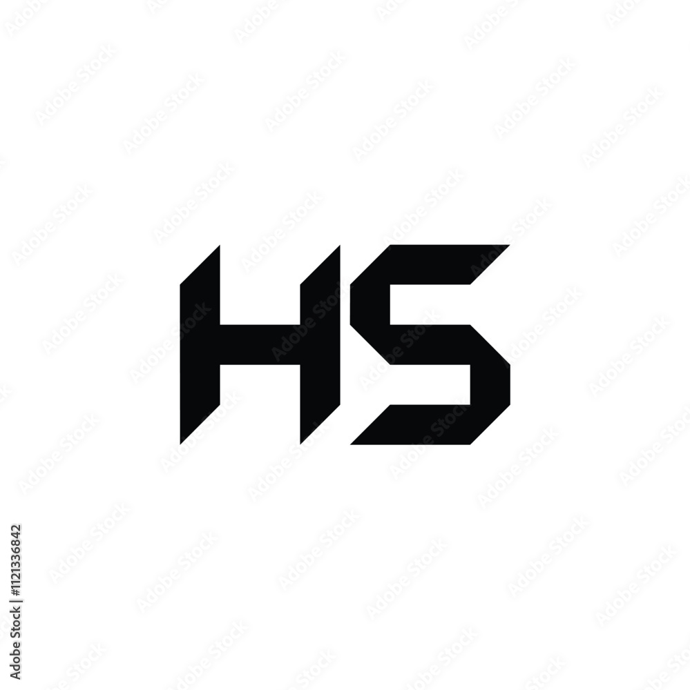HS monogram logo design letter text name symbol monochrome logotype alphabet character simple logo HS monogram logo design letter text name symbol monochrome logotype alphabet character simple logo