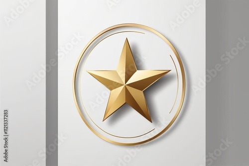 A modern sleek and sophisticated gold star logo