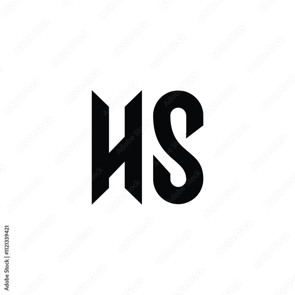 HS monogram logo design letter text name symbol monochrome logotype alphabet character simple logo HS monogram logo design letter text name symbol monochrome logotype alphabet character simple logo