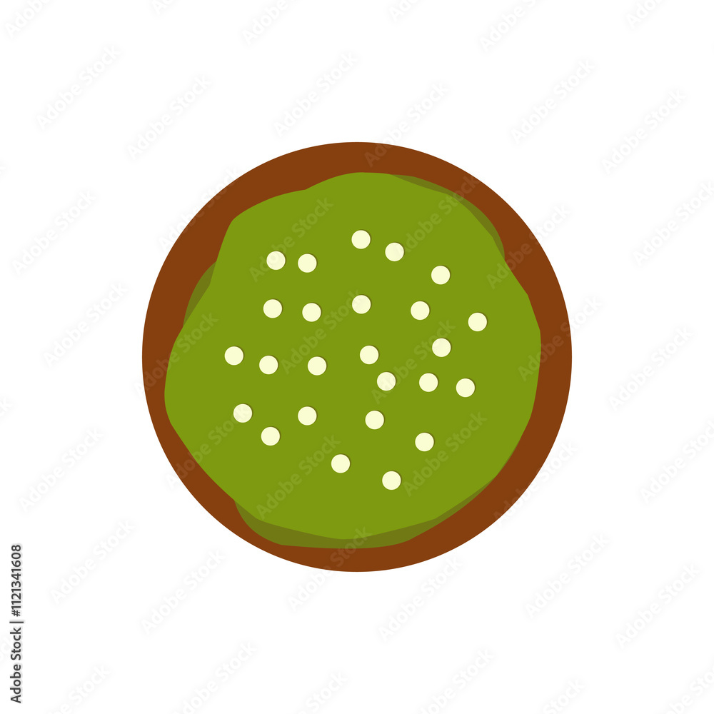 Bombolone matcha from top view Bombolone matcha from top view