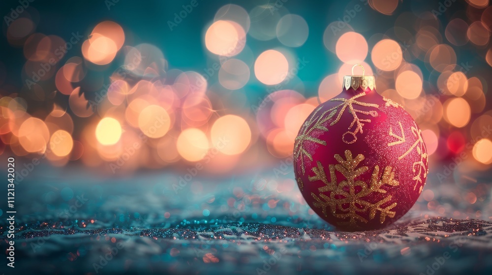 Obraz premium Festive christmas tree ball featuring 50 off for holiday sales and new year promotions