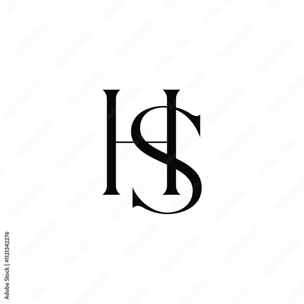 HS monogram logo design letter text name symbol monochrome logotype alphabet character simple logo HS monogram logo design letter text name symbol monochrome logotype alphabet character simple logo