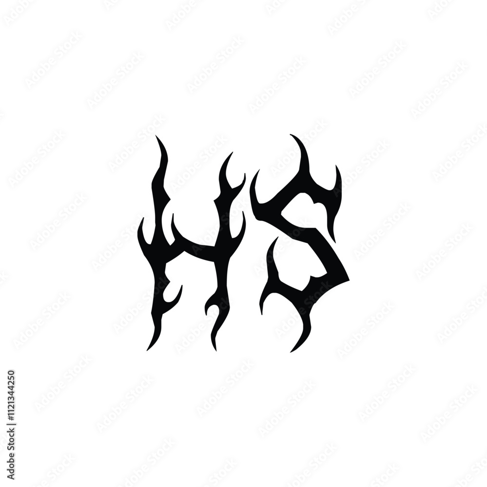 HS monogram logo design letter text name symbol monochrome logotype alphabet character simple logo HS monogram logo design letter text name symbol monochrome logotype alphabet character simple logo