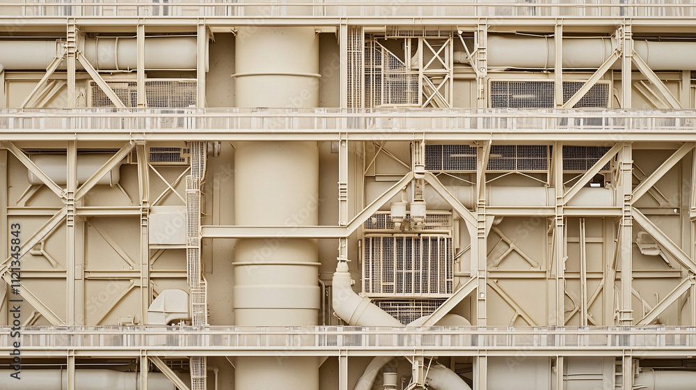 Fototapeta premium complex pipe and industrial system structure