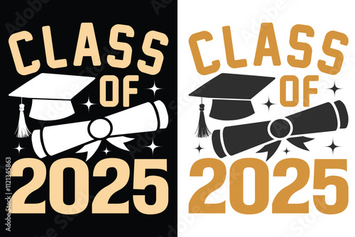 Class of 2025 Graduate Typography Print Design, Educational Typography Design, Educational Motivational Tee Design, EPS