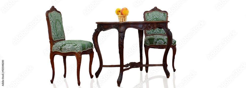 Table and two chairs