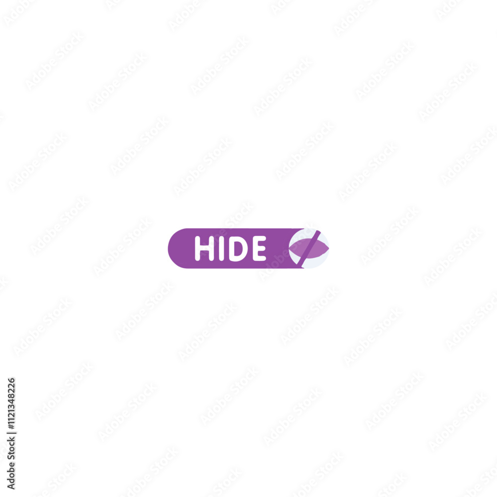 Hide logo icon flat vector design. Hide logo icon flat vector design.