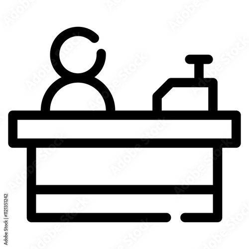 cashier icon vector	