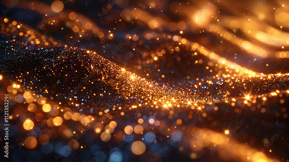 Seamless abstract background of sparkling light particles forming wavy patterns that emanate energy and dynamism Seamless abstract background of sparkling light particles forming wavy patterns that emanate energy and dynamism