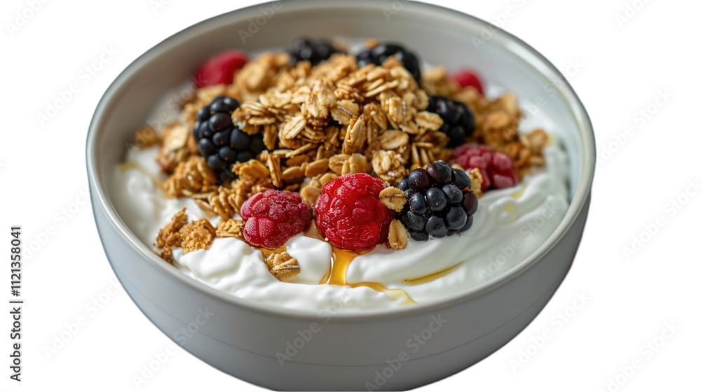 Savoring greek yogurt bliss a bowl of creamy delights with fresh toppings a transparent background Savoring greek yogurt bliss a bowl of creamy delights with fresh toppings a transparent background