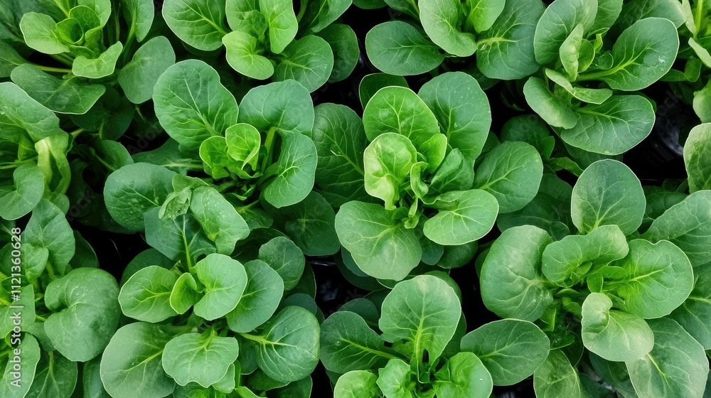 Wide-angle shot of a greenhouse filled with vibrant hydroponic bok choy, neatly organized in nutrient trays Wide-angle shot of a greenhouse filled with vibrant hydroponic bok choy, neatly organized in nutrient trays