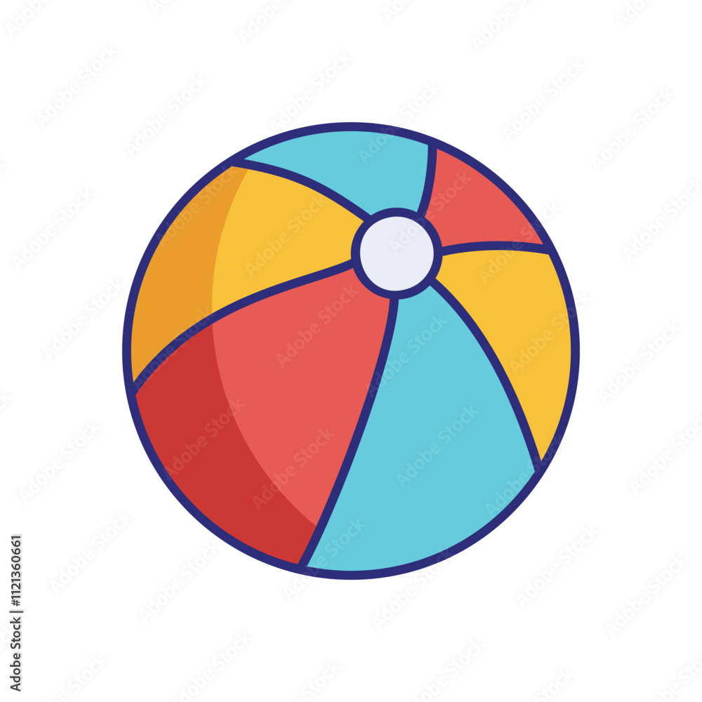 Obraz premium Beach Ball vector icon