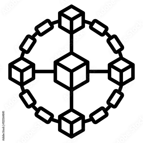 blockchain single icon
