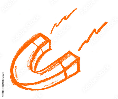 Magnet Crayon Chalk Drawing Vector