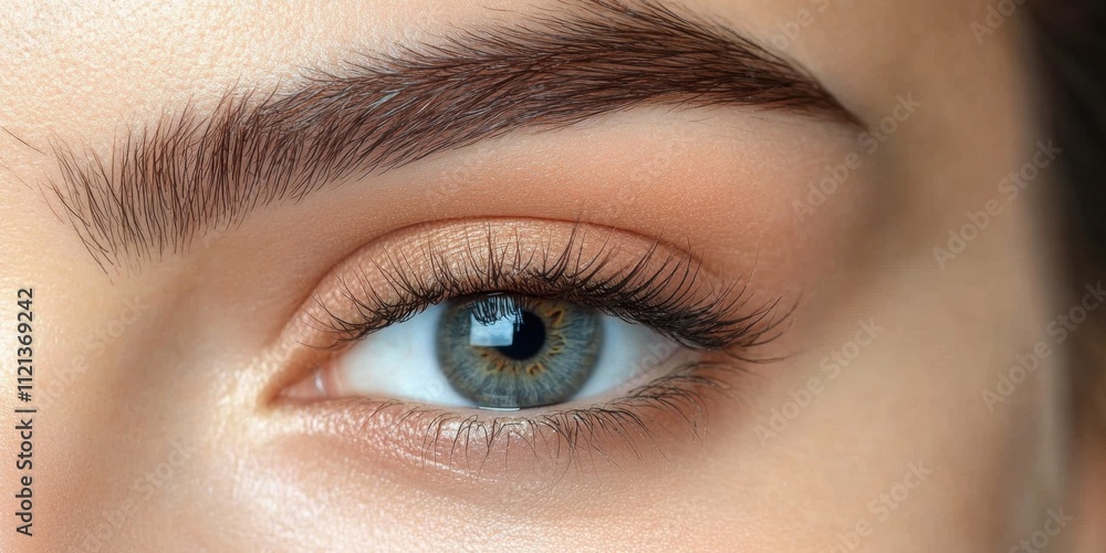 Fototapeta premium Captivating close up of an enchanting eye revealing intricate details under soft lighting