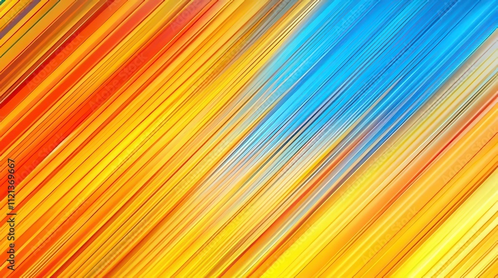 Abstract diagonal lines in vibrant yellow, orange, and blue hues. Abstract diagonal lines in vibrant yellow, orange, and blue hues.