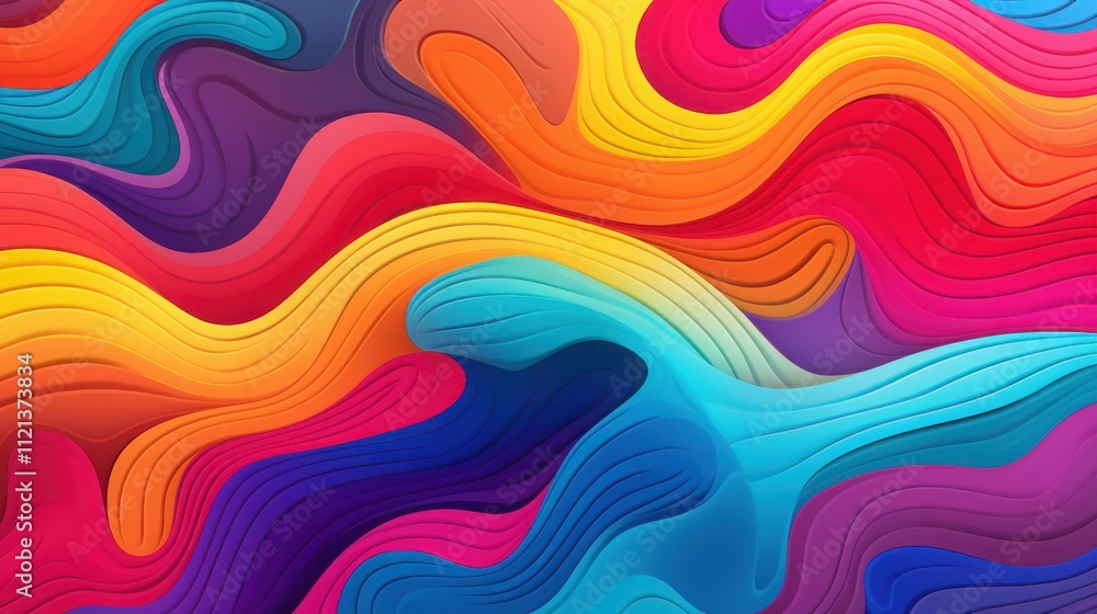 Abstract Colorful Waves Flowing Pattern Design Abstract Colorful Waves Flowing Pattern Design
