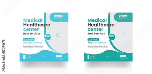 Hospital social media post Instagram post banner hospital clinic promotion banner flyer template design