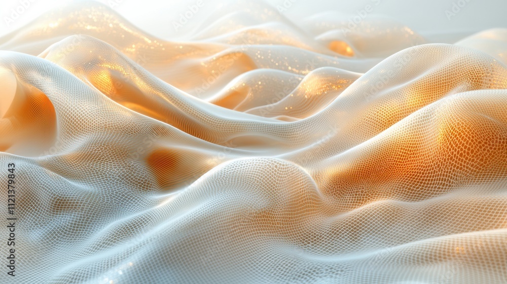 Abstract Flowing Light Waves with Soft Textures and Glowing Highlights Abstract Flowing Light Waves with Soft Textures and Glowing Highlights