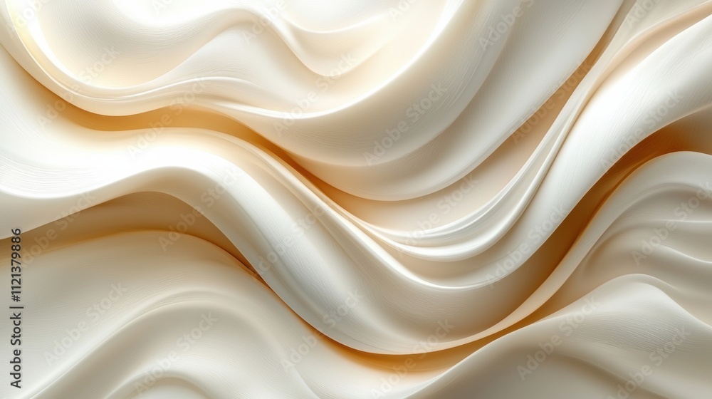 Soft Satin Fabric Flowing Waves in Natural Creamy Tones Soft Satin Fabric Flowing Waves in Natural Creamy Tones