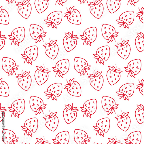 Simple Outline fruit seamless pattern, for textile or food wrapping