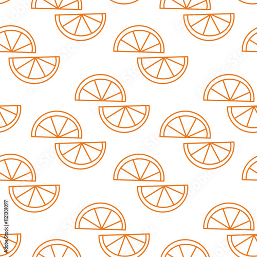 Simple Outline fruit seamless pattern, for textile or food wrapping