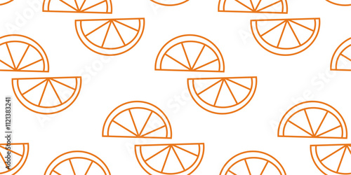 Simple Outline fruit seamless pattern, for textile or food wrapping