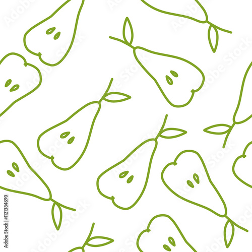 Simple Outline fruit seamless pattern, for textile or food wrapping