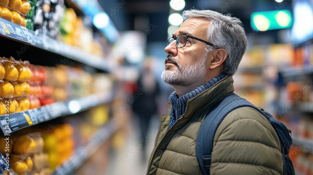 person in the supermarket in motion person in the supermarket in motion