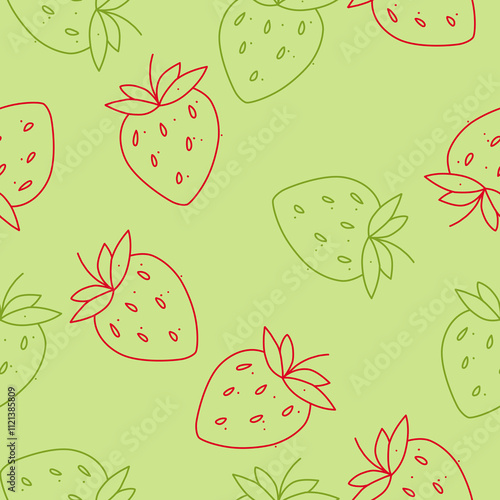 Simple Outline fruit seamless pattern, for textile or food wrapping