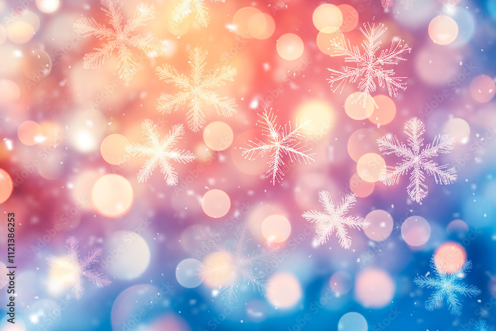 Abstract snowflakes and snow background Abstract snowflakes and snow background