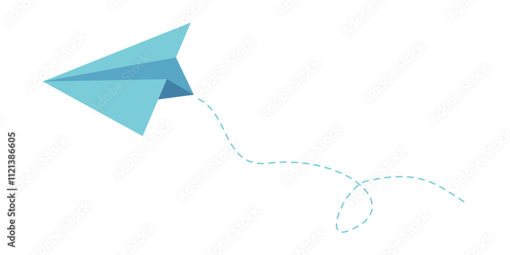 Airplane paper vector isolated on white background Airplane paper vector isolated on white background