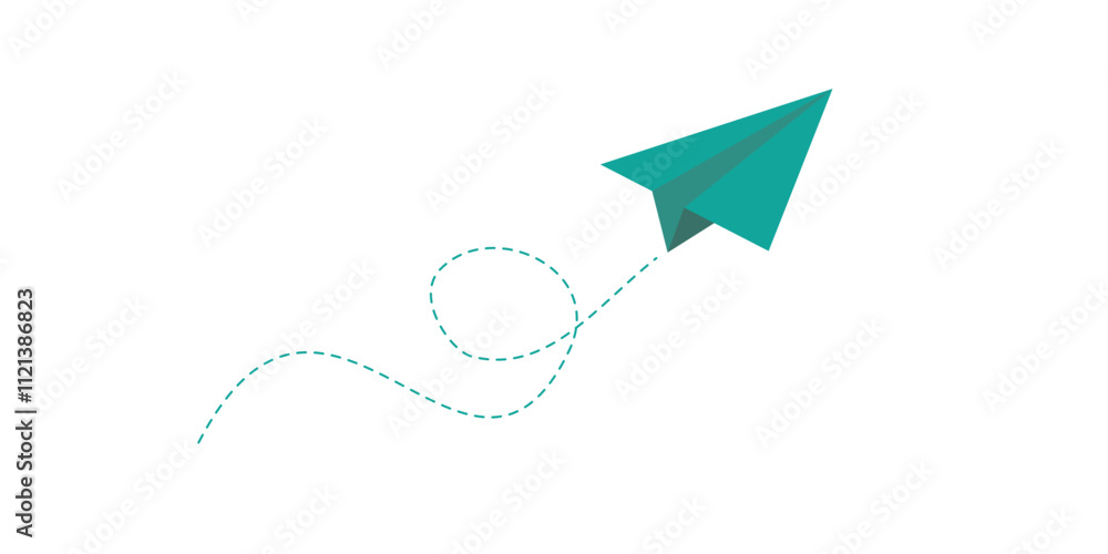 Airplane paper vector isolated on white background Airplane paper vector isolated on white background