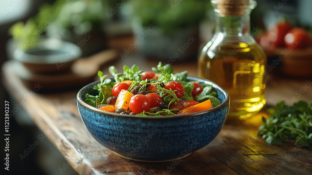 A healthy summer salad mix. A healthy summer salad mix.