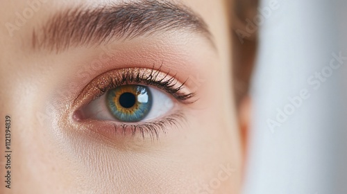 Close-up of a human eye showcasing vibrant colors and detail.