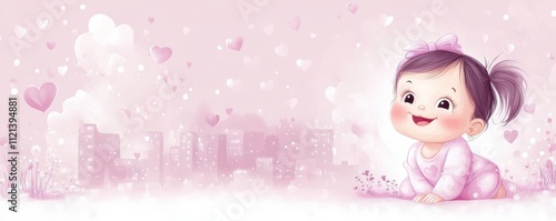 Romantic heart pattern with pink and purple color scheme for Valentine's Day or love-themed designs